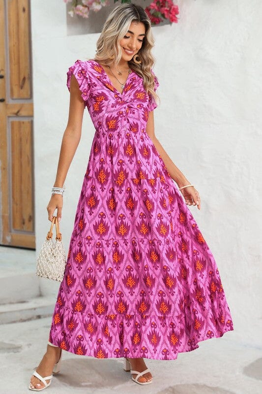 Purple Boho Medallion Maxi Shewin