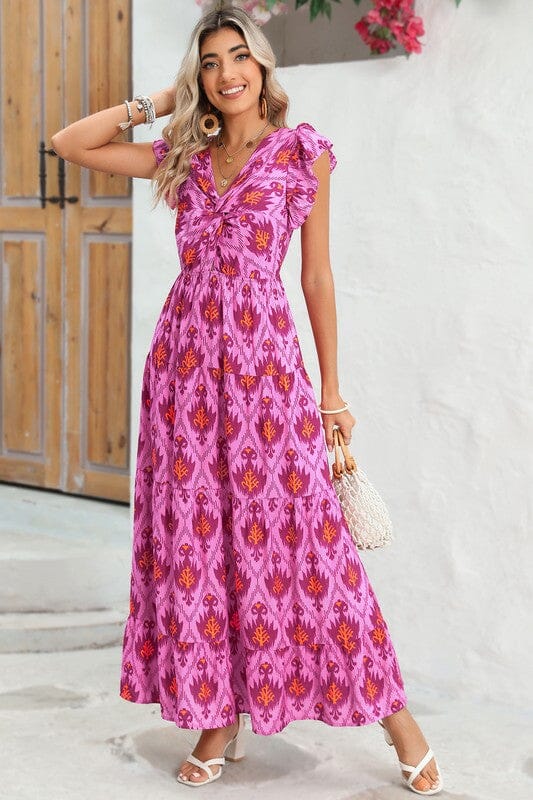 Purple Boho Medallion Maxi Shewin