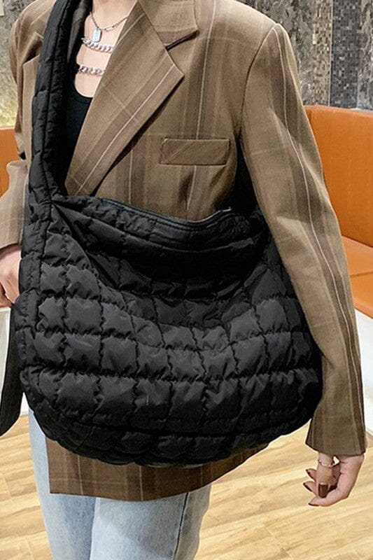 Quilted Crossbody Bag with Zipper Shewin