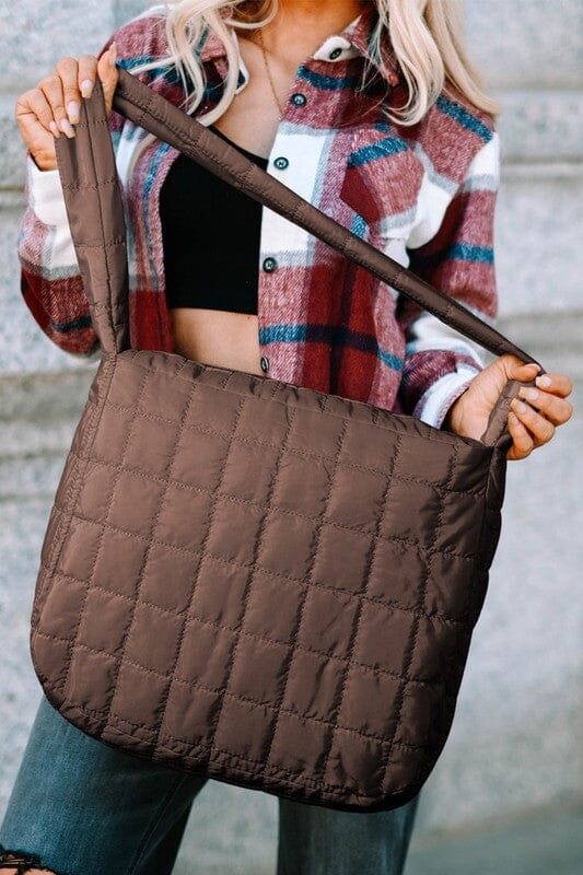 Quilted Crossbody Bag with Zipper Shewin