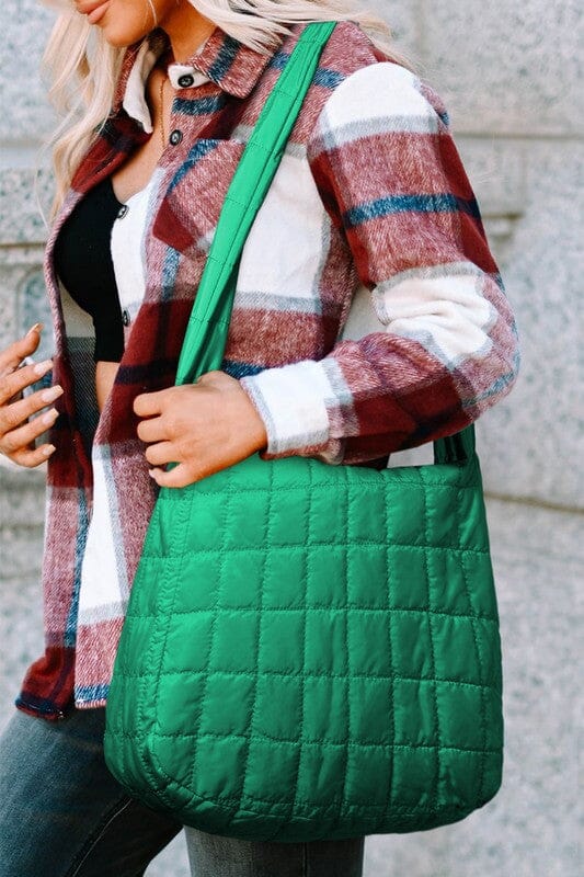 Quilted Crossbody Bag with Zipper Shewin