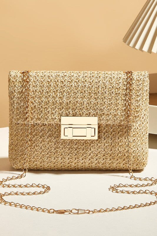 Rattan Crossbody Clutch Kentce