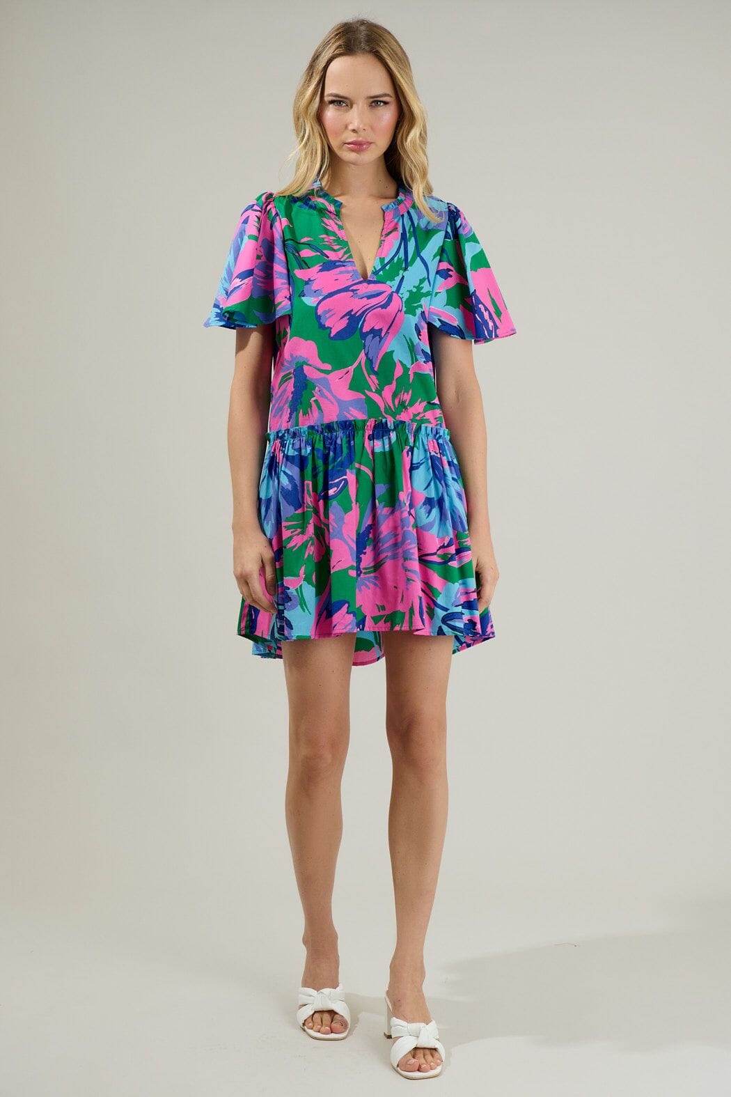 Raylee Floral Rock Trapeze Dress Sugarlips