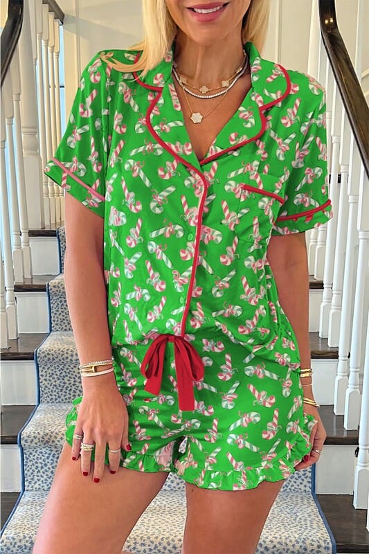 Red and Green Candy Candy Pajamas jupiter and me