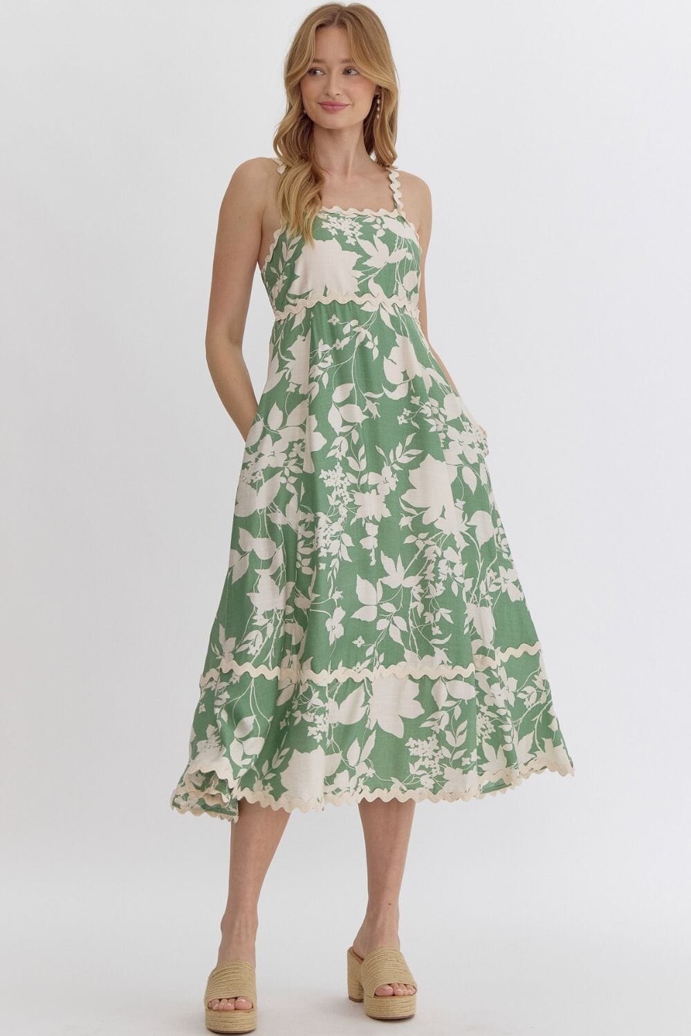 Ric Rac Floral Midi entro