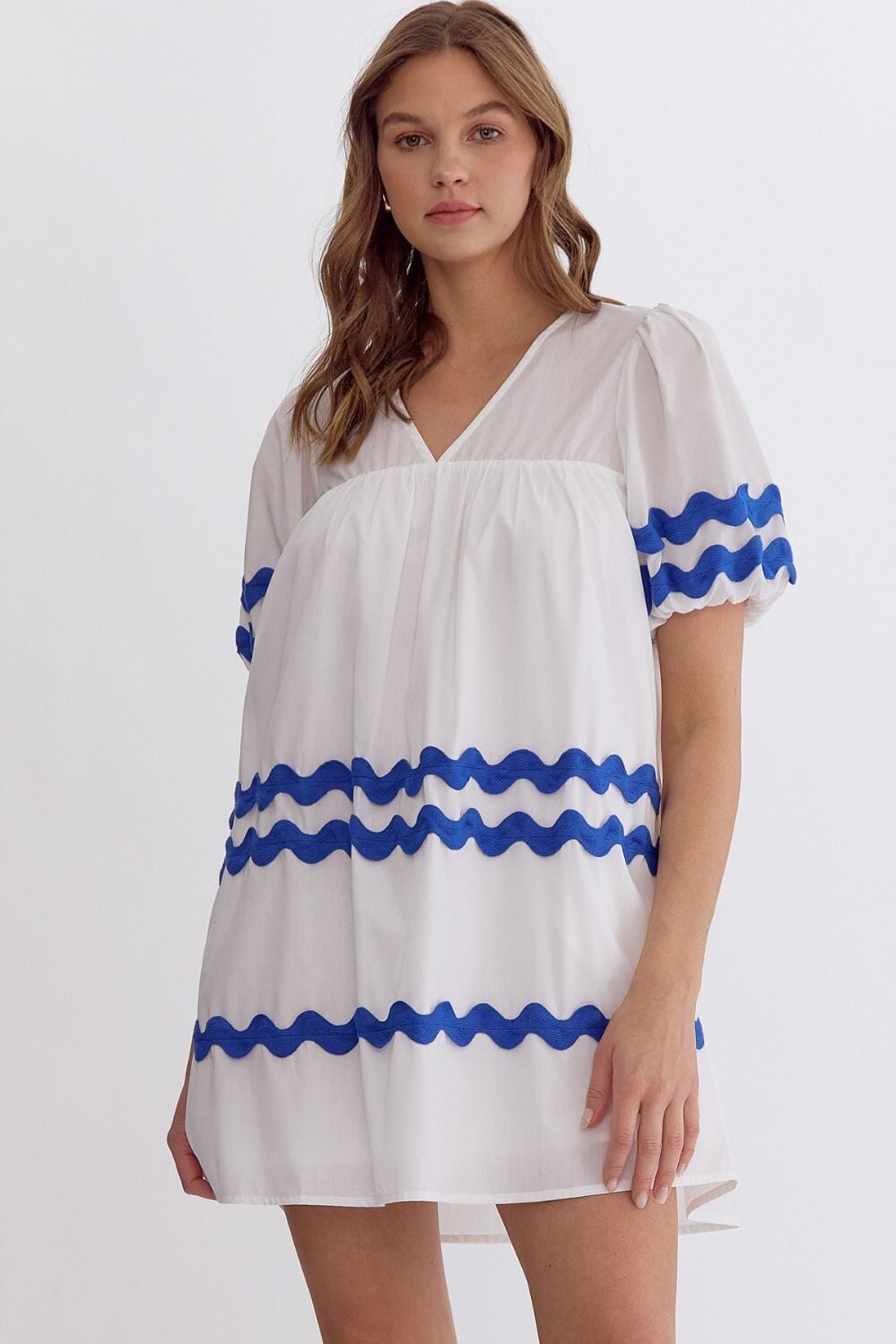 Ric Rac Puff Sleeve Dress entro