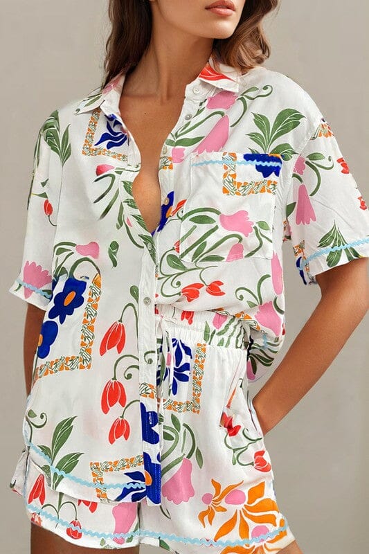 Ric Rac Trim Spring Floral Set Shiying