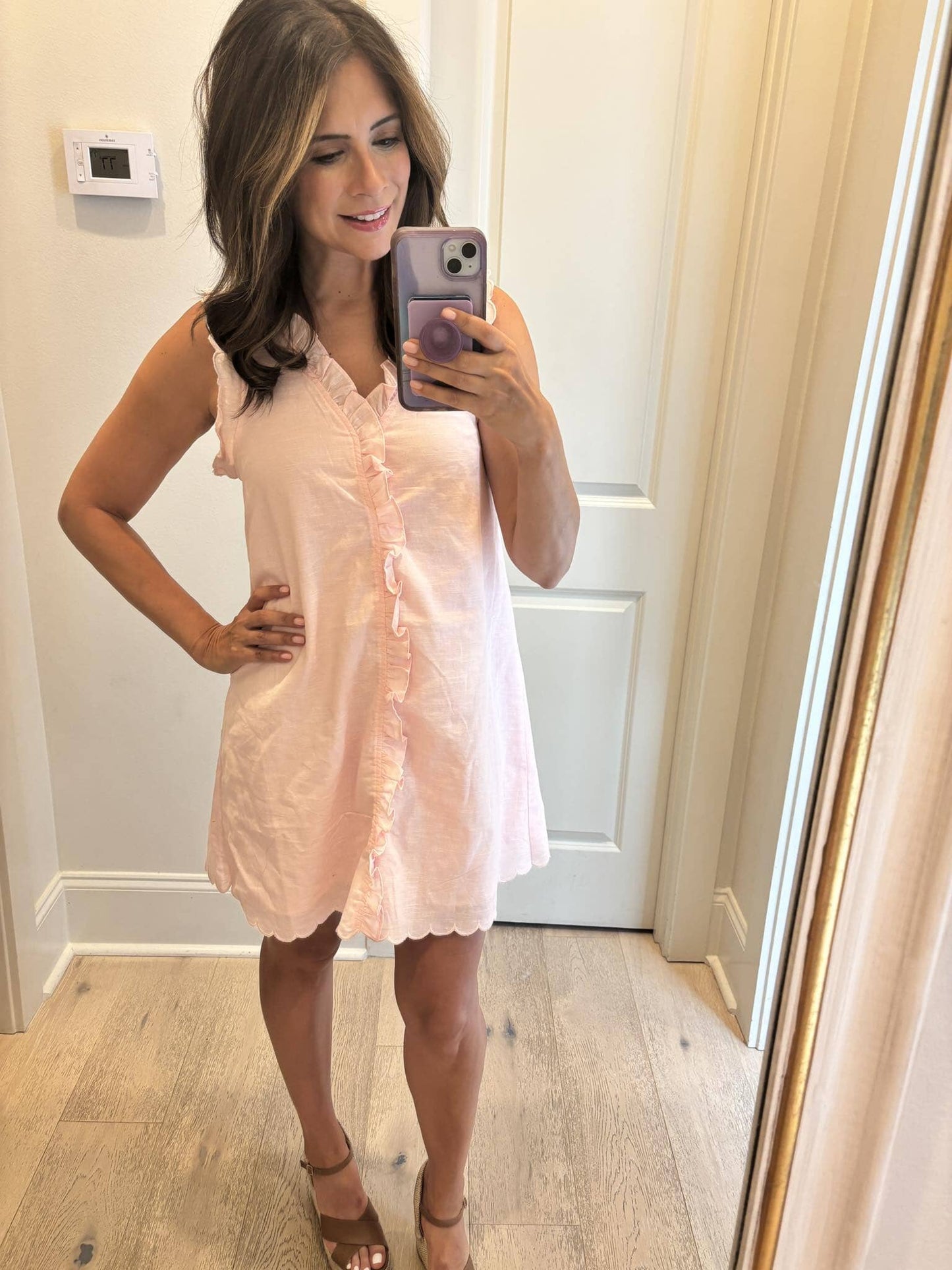 Ruffled Linen Dress Mable