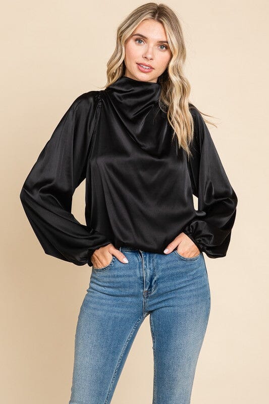 Satin Cowl Neck Top RolyPoly