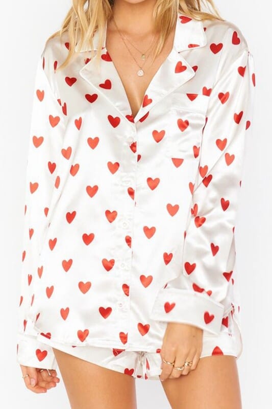 Satin Longsleeve Heart Set Wholesalesir