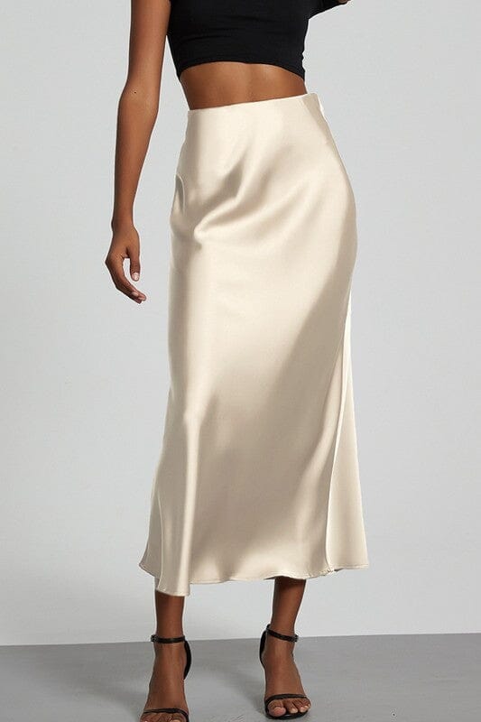 Satin Midi Skirt Wholesalesir