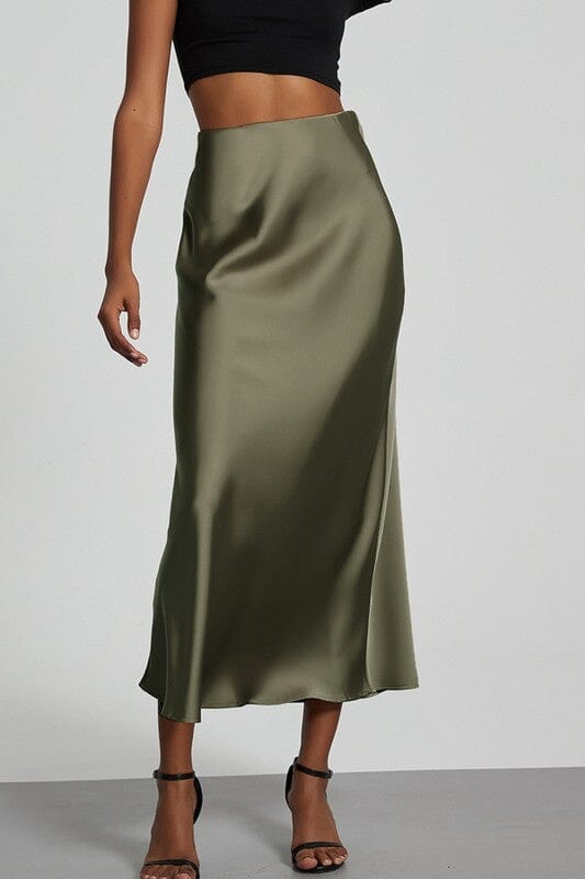 Satin Midi Skirt Wholesalesir