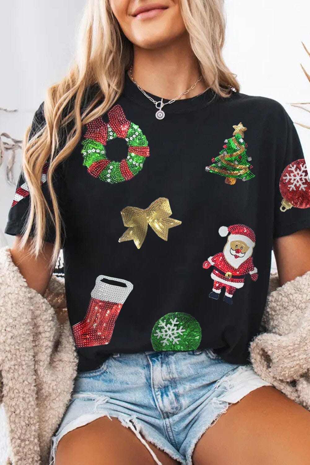 Sequin Christmas Tee kentce