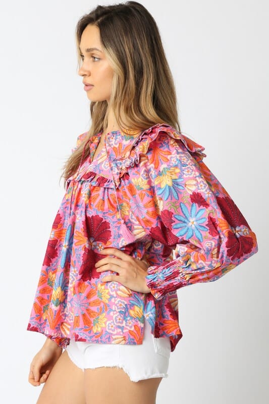 Sibley Floral Shirt Olivaceous
