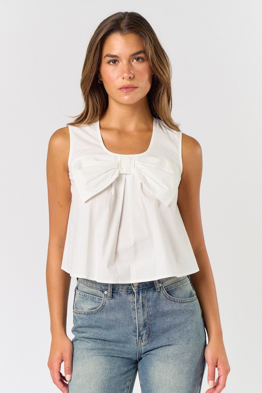 SLEEVELESS FRONT BOW TOP lalavon