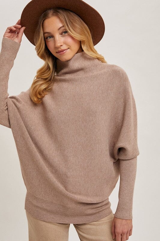 Slouch Neck Dolman Sweater BluIvy