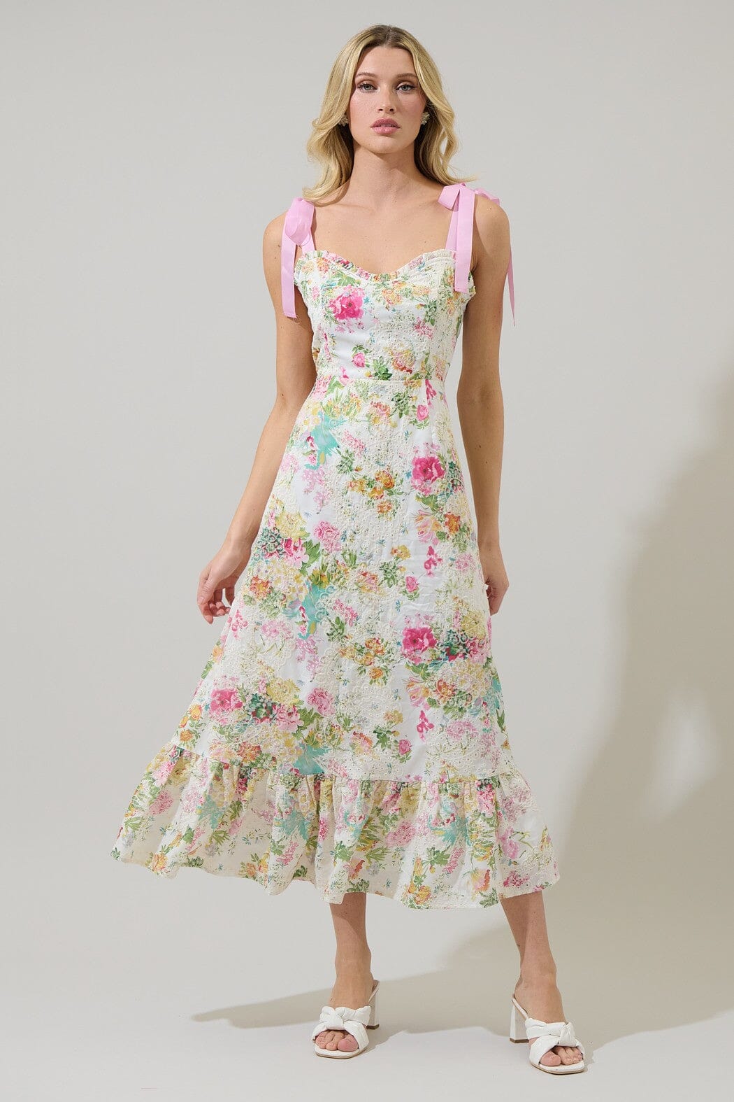 Sommerset Floral Villa Eyelet Midi Dress Sugarlips