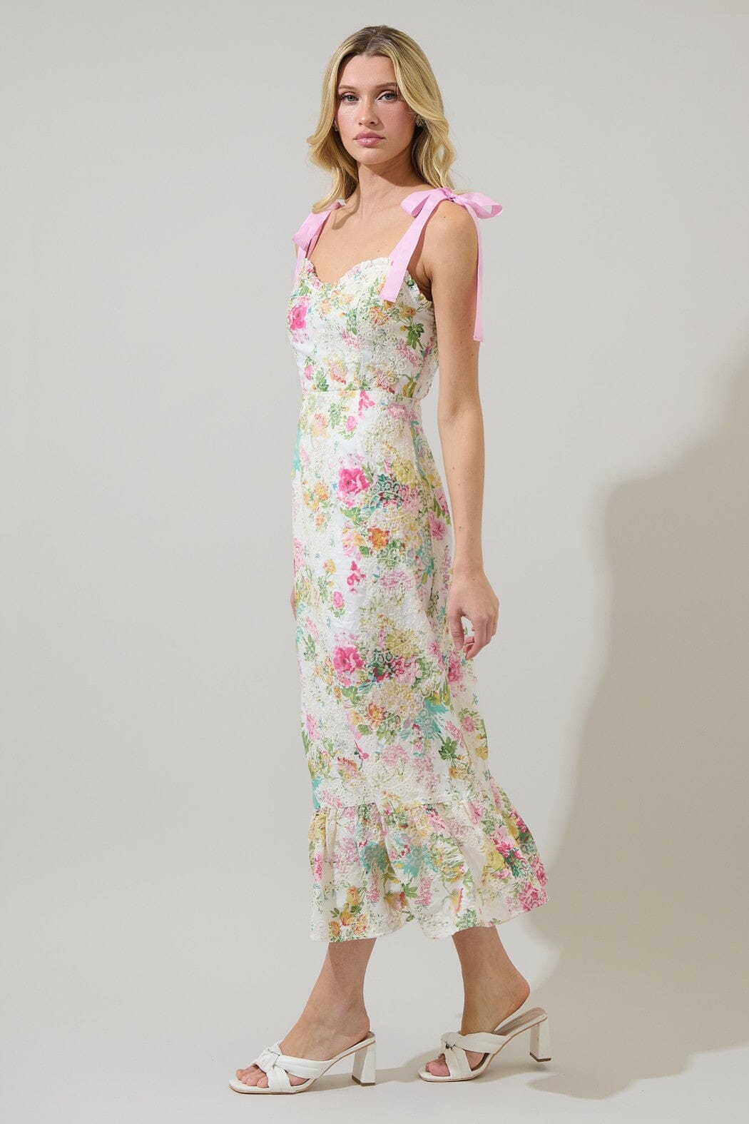 Sommerset Floral Villa Eyelet Midi Dress Sugarlips