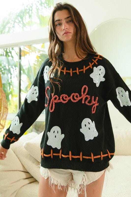 Spooky Ghost Sweater Bibi