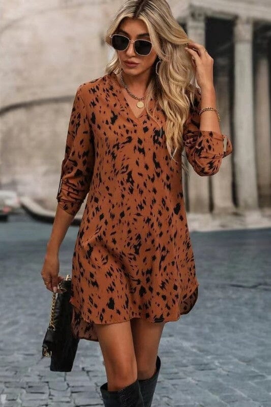 Spotted Tab Sleeve Dress Asia Direct