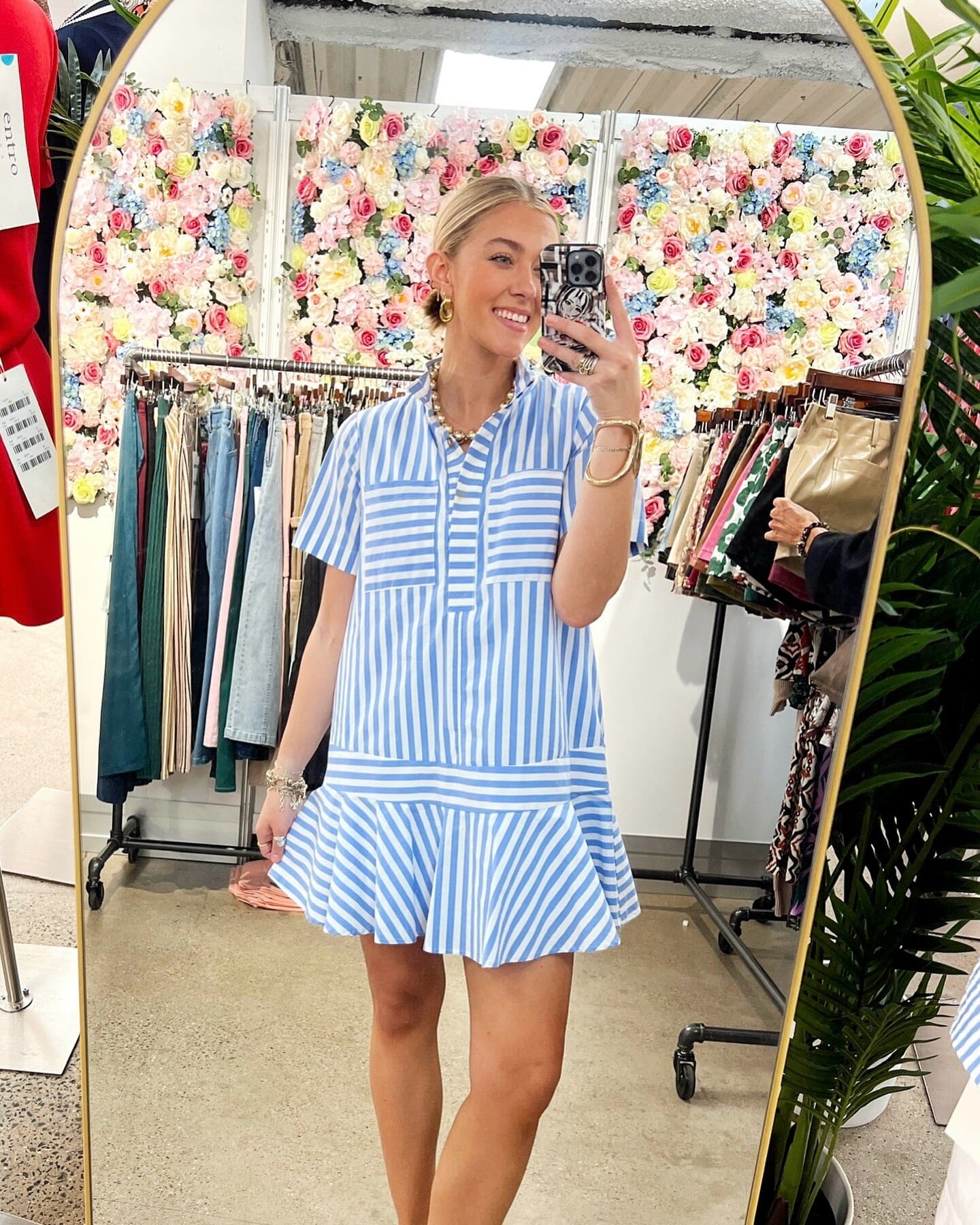 Spring 2025 Blue Stripe Dress entro