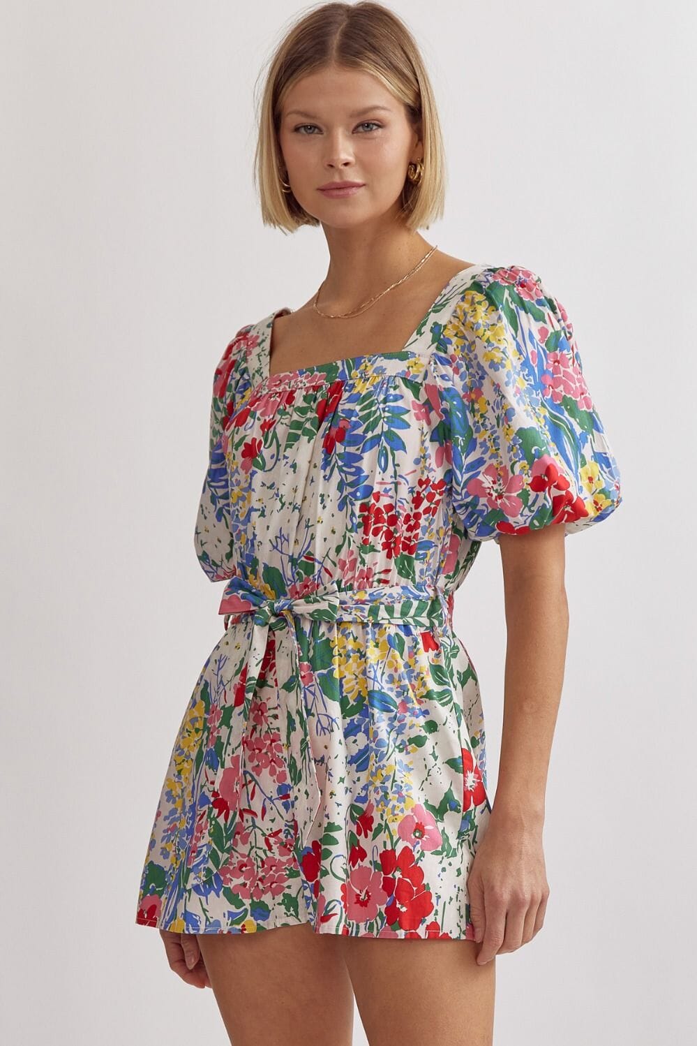 Spring Fling Floral Romper - FINAL SALE entro