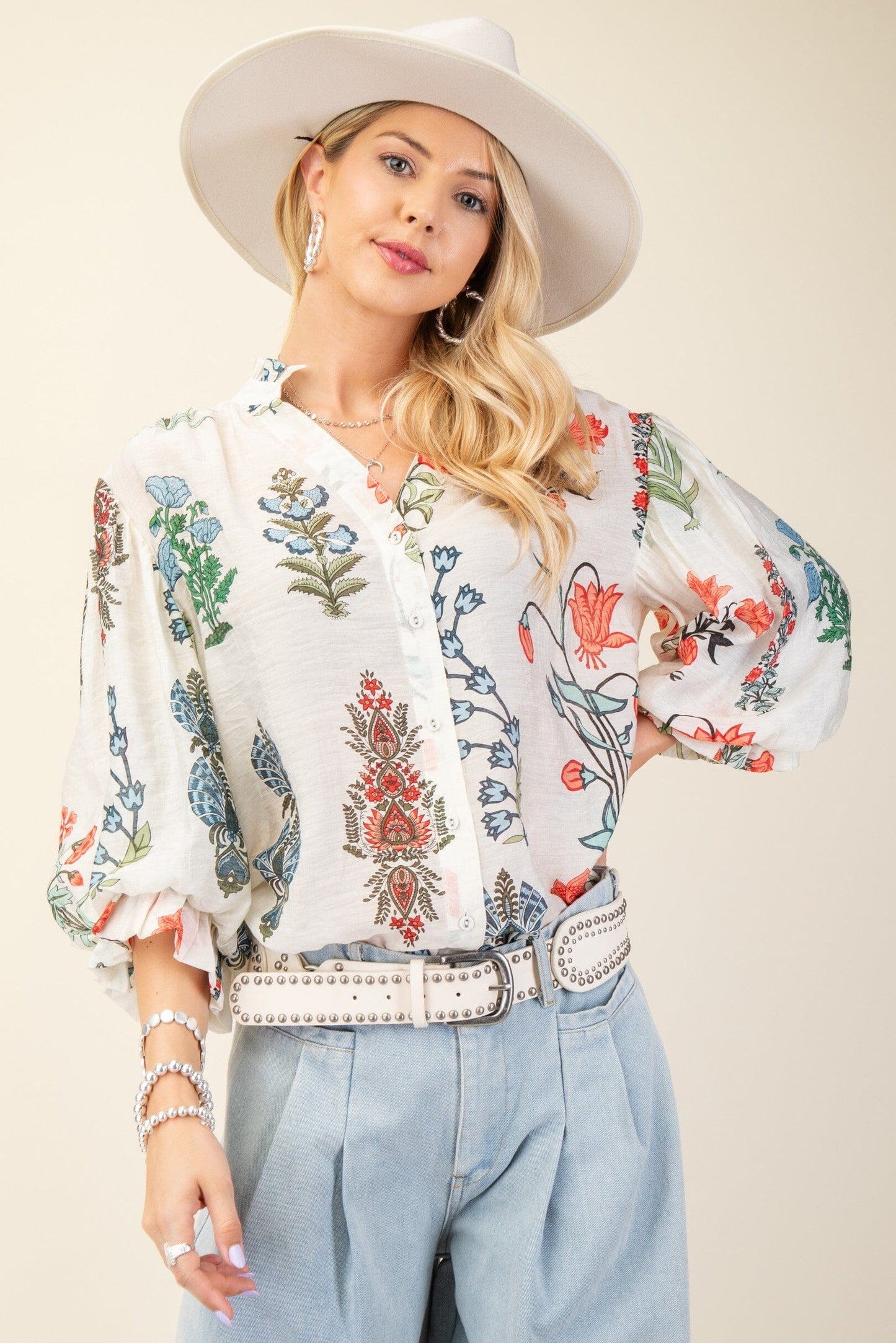 Spring Floral Button Down Gigio