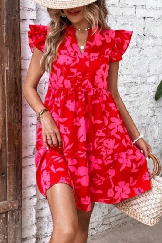 Spring Floral Flutter Sleeve Asia Direct