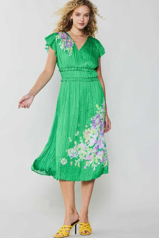 Spring Green Floral Dress current air