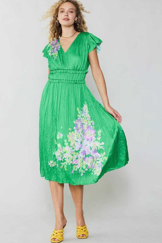 Spring Green Floral Dress current air