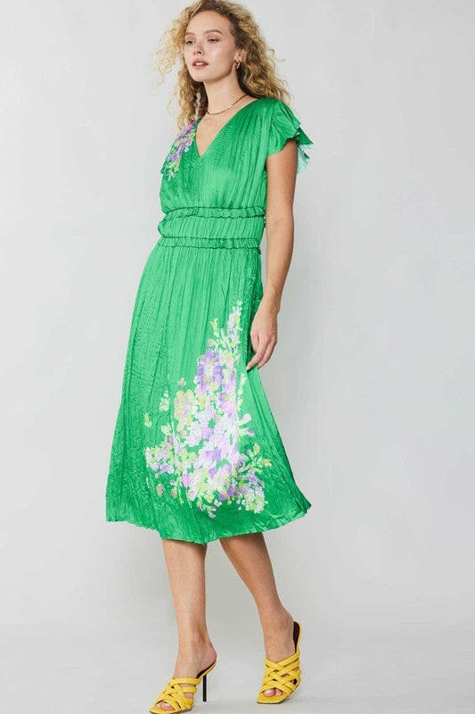 Spring Green Floral Dress current air