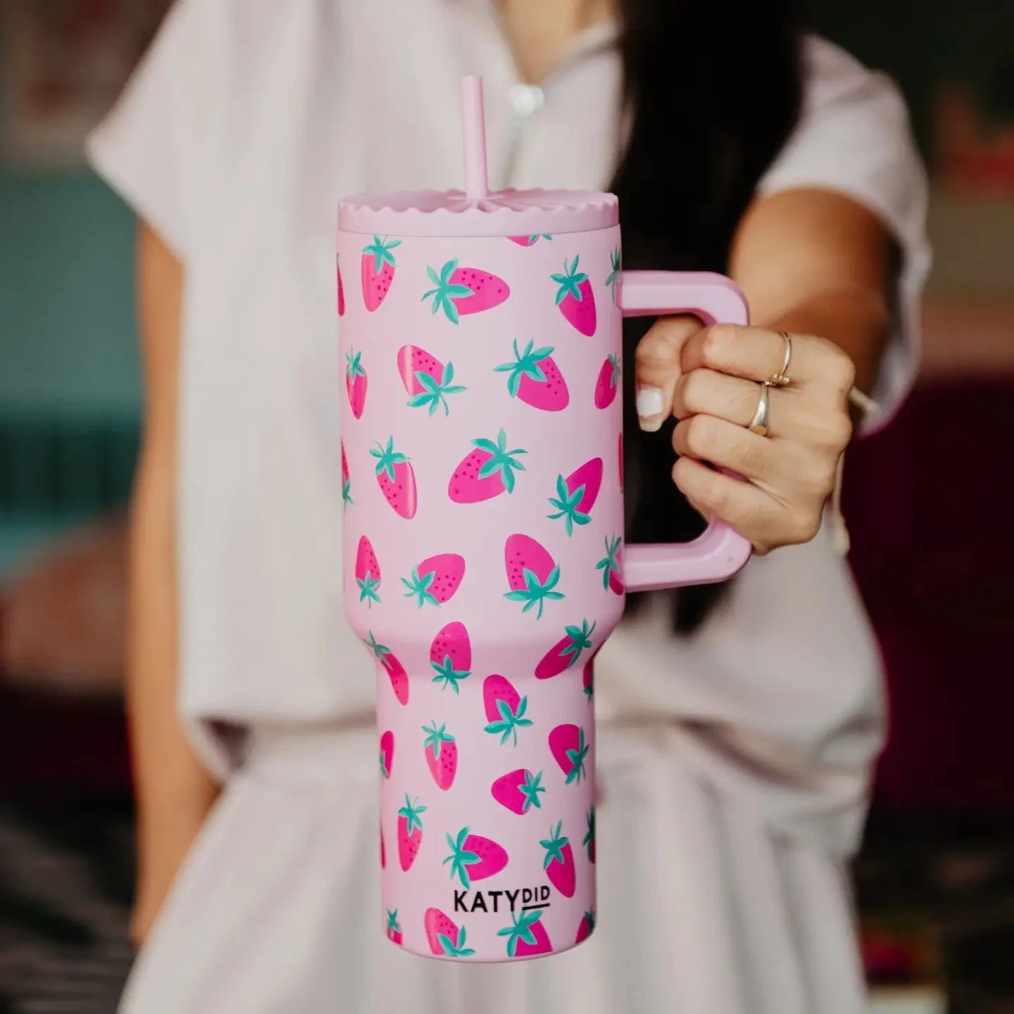 Stainless Steel Tumbler SNAP-Something New And Pretty Strawberry