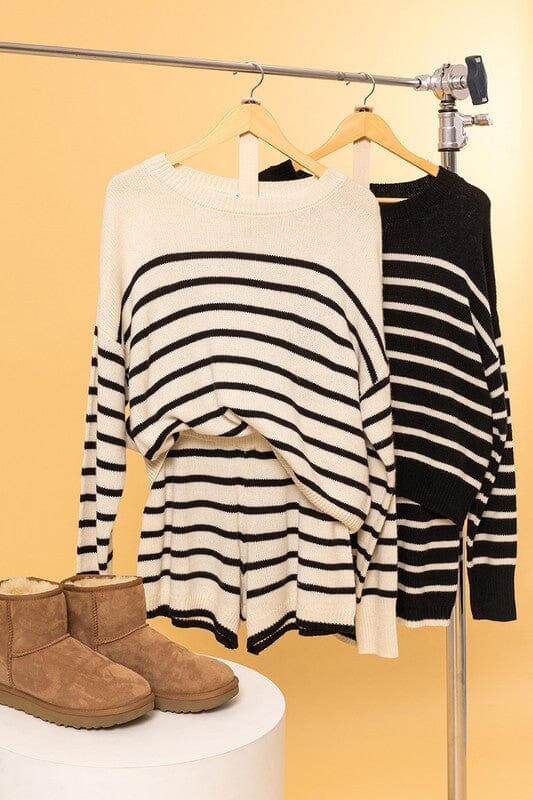 Striped Sweater Short Set hyfve