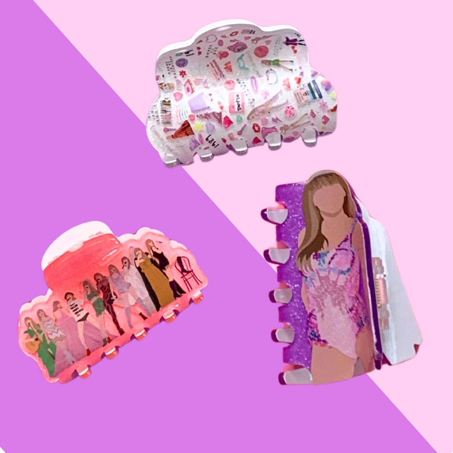 Swiftie Style Hair Clip Set of 3 aspen lane
