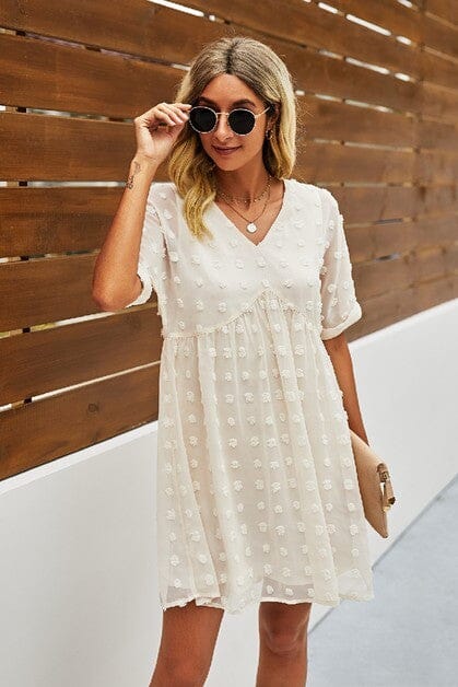 Swiss Dotted V-Neck Dress - FINAL SALE supreme fashion