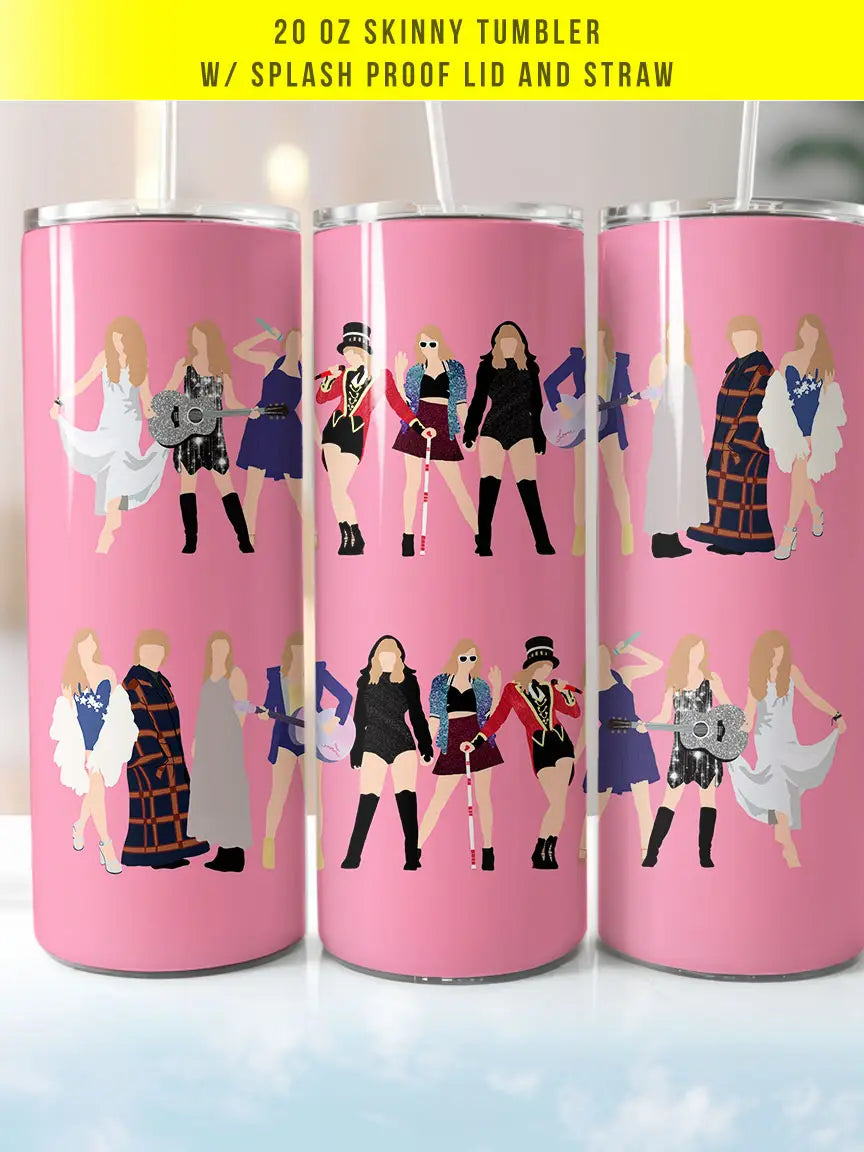 Taylor Swift Skinny Tumbler with Straw house of rodan