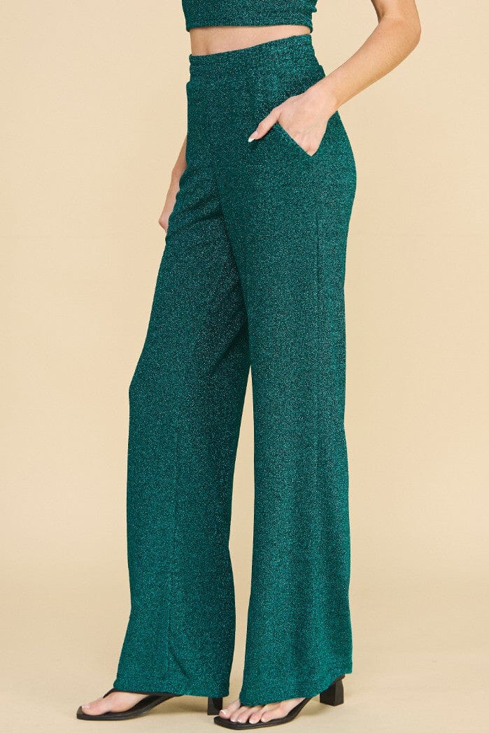 Teal Areum Lurex Pants If She Loves