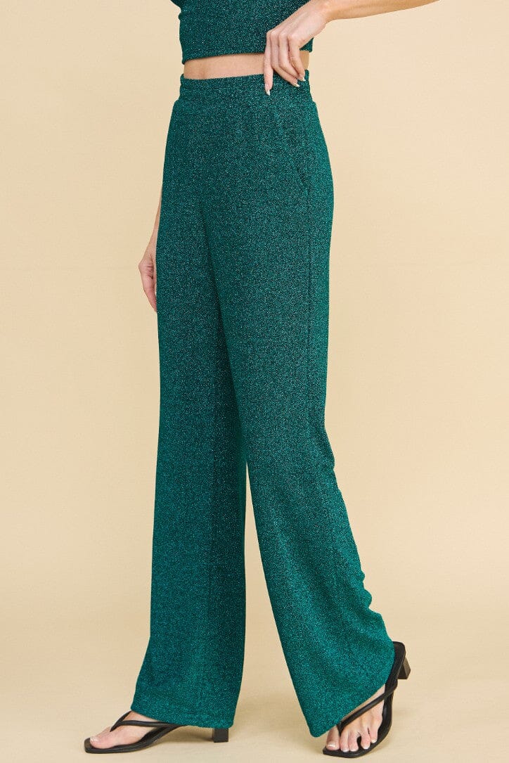 Teal Areum Lurex Pants If She Loves