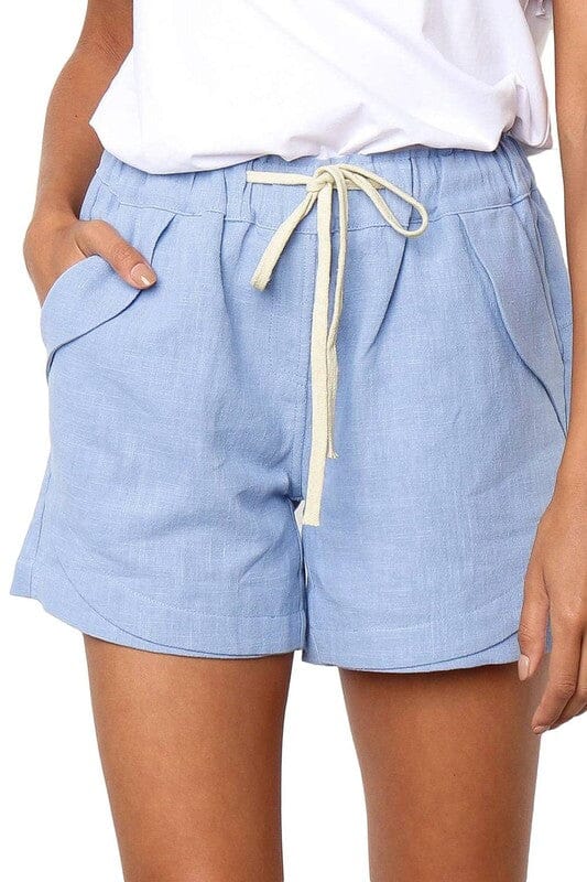 Textured Cotton Drawstring Shorts Asia Direct