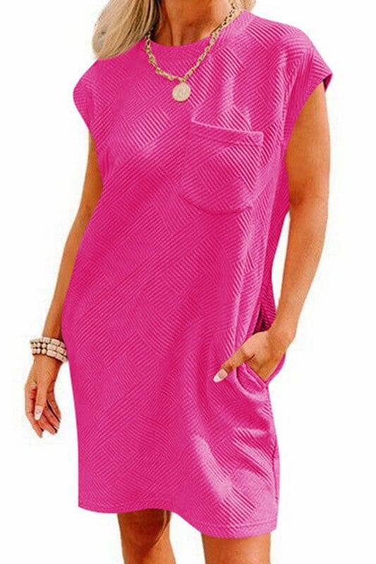 Textured Pocket Dress Wholesalesir
