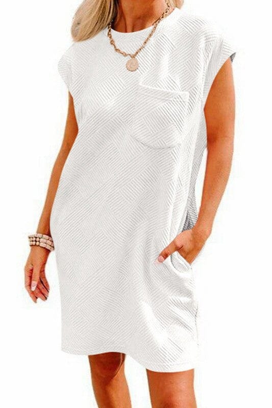 Textured Pocket Dress Wholesalesir