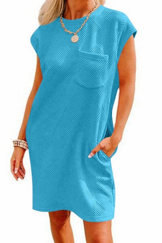 Textured Pocket Dress Wholesalesir