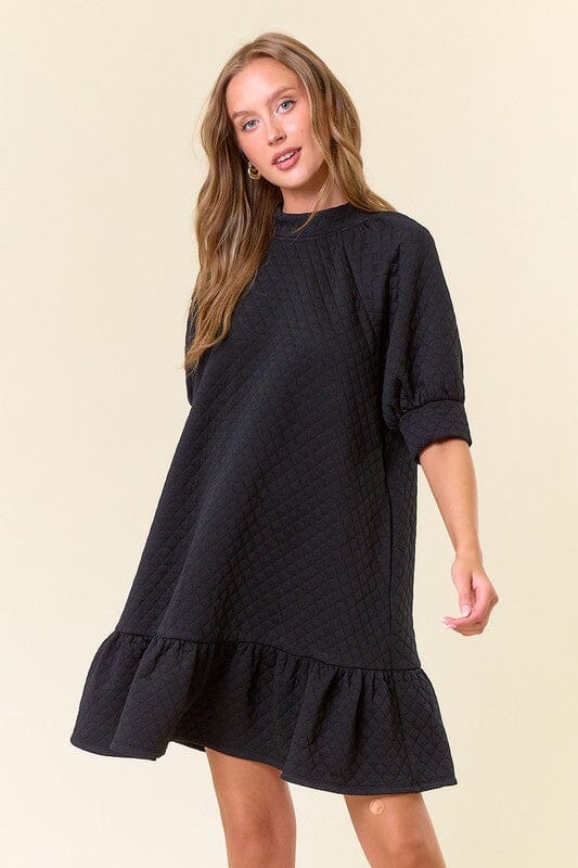 Textured Puff Sleeve Dress Doe & Rae