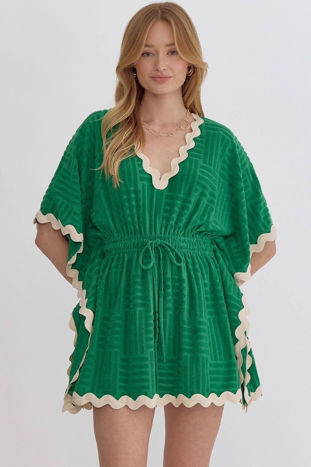 Textured Terry Tunic with Ric Rac Trim entro