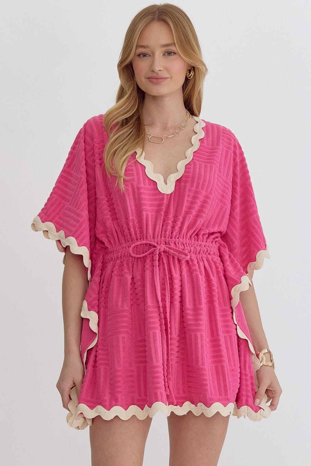 Textured Terry Tunic with Ric Rac Trim entro