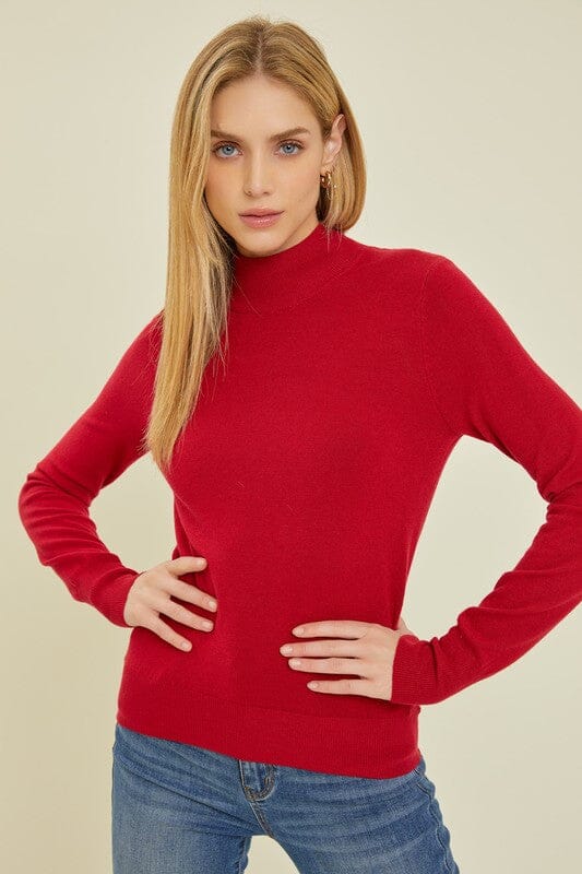 The Nicole Mock Neck Sweater Be Cool