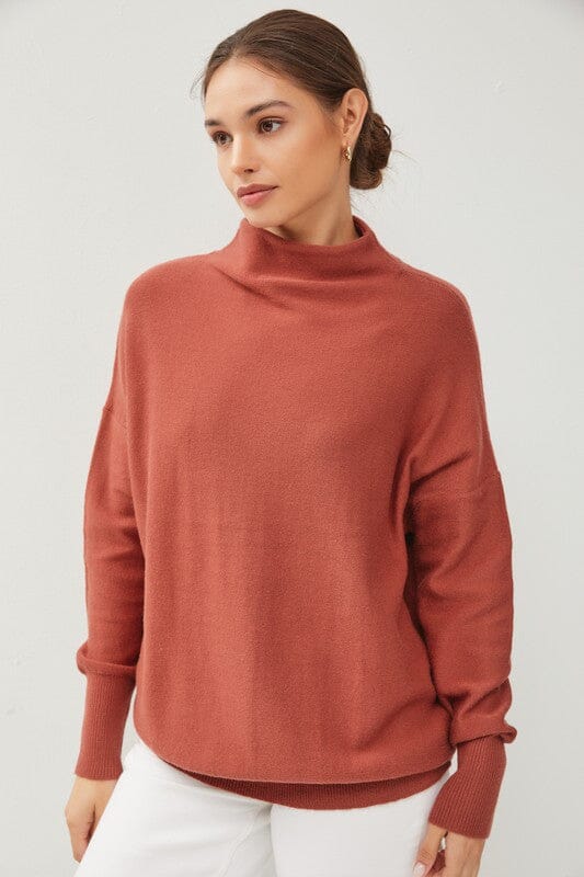 The Reese Mock Neck Sweater Be Cool