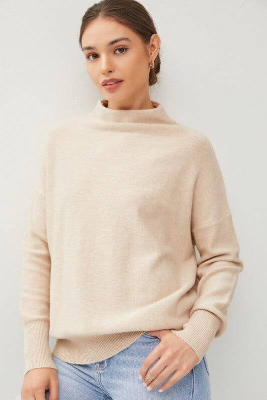The Reese Mock Neck Sweater Be Cool