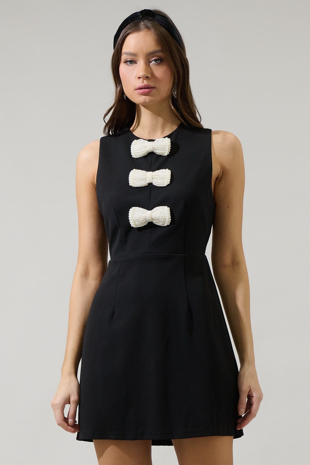 Tiffany Bow Amy Sleeveless Mini Dress Sugarlips