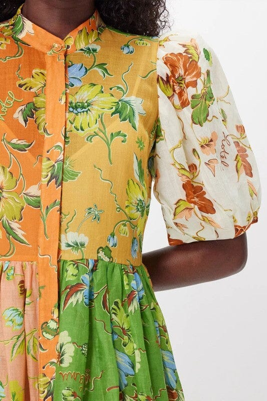 Tropical Colorblock Midi Dress Mayah Overseas